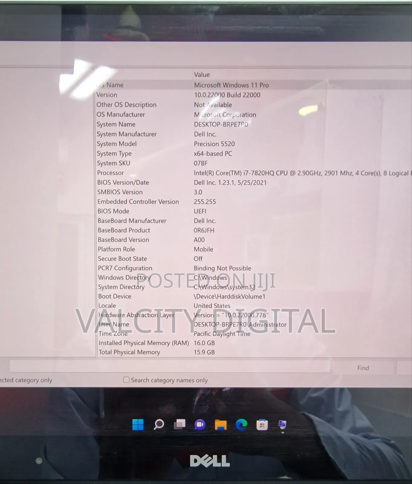 Laptop Dell Precision 5520 16GB Intel Core i7 SSD 512GB