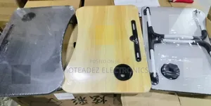 Foldable Over the Bed Laptop Table With Drawer and Cup Hole