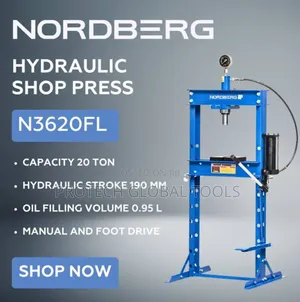 20tons Hydraulic Shop Press With Foot Pedal