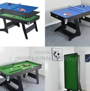 6ft 3 In 1 Foldable Snooker Board