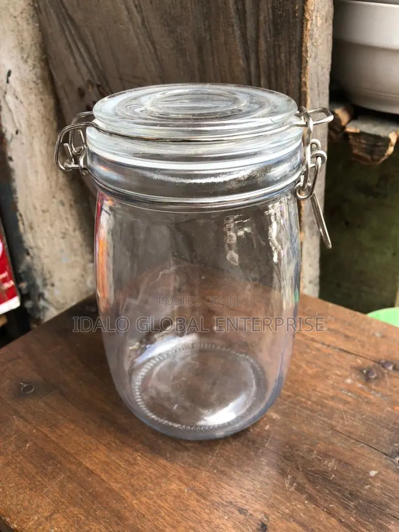 Glass Canister With Lock Lid -
