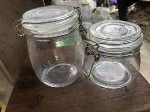 Glass Canister With Lock Lid -