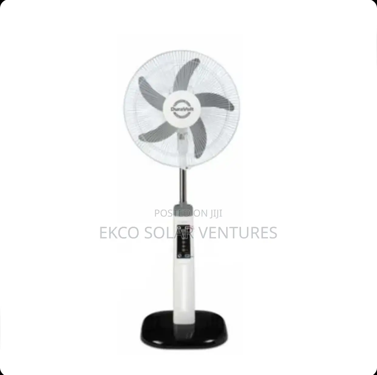 Duravolt 16′′ Rechargeable Fan With Panel and Bulb