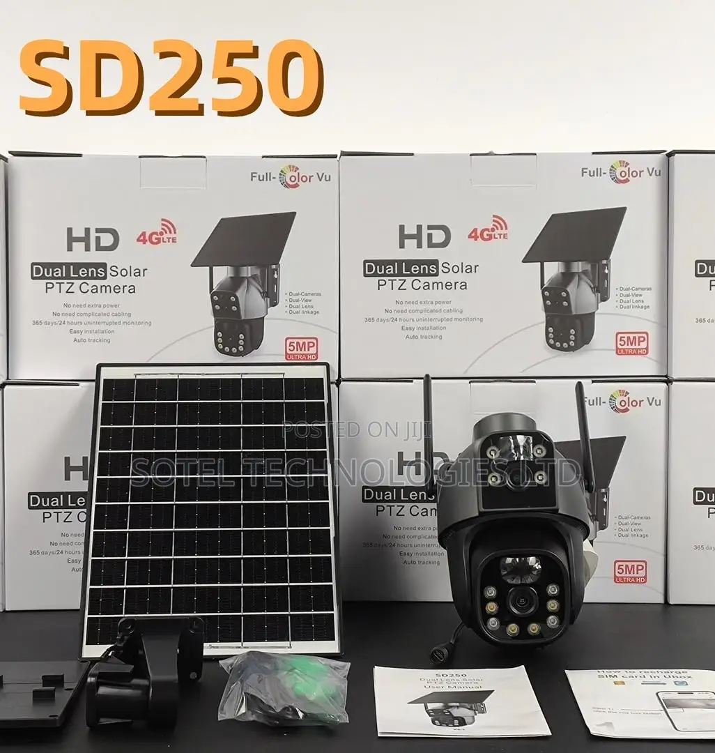 5mp Ubox Dual Lens Solar CCTV PTZ Camera