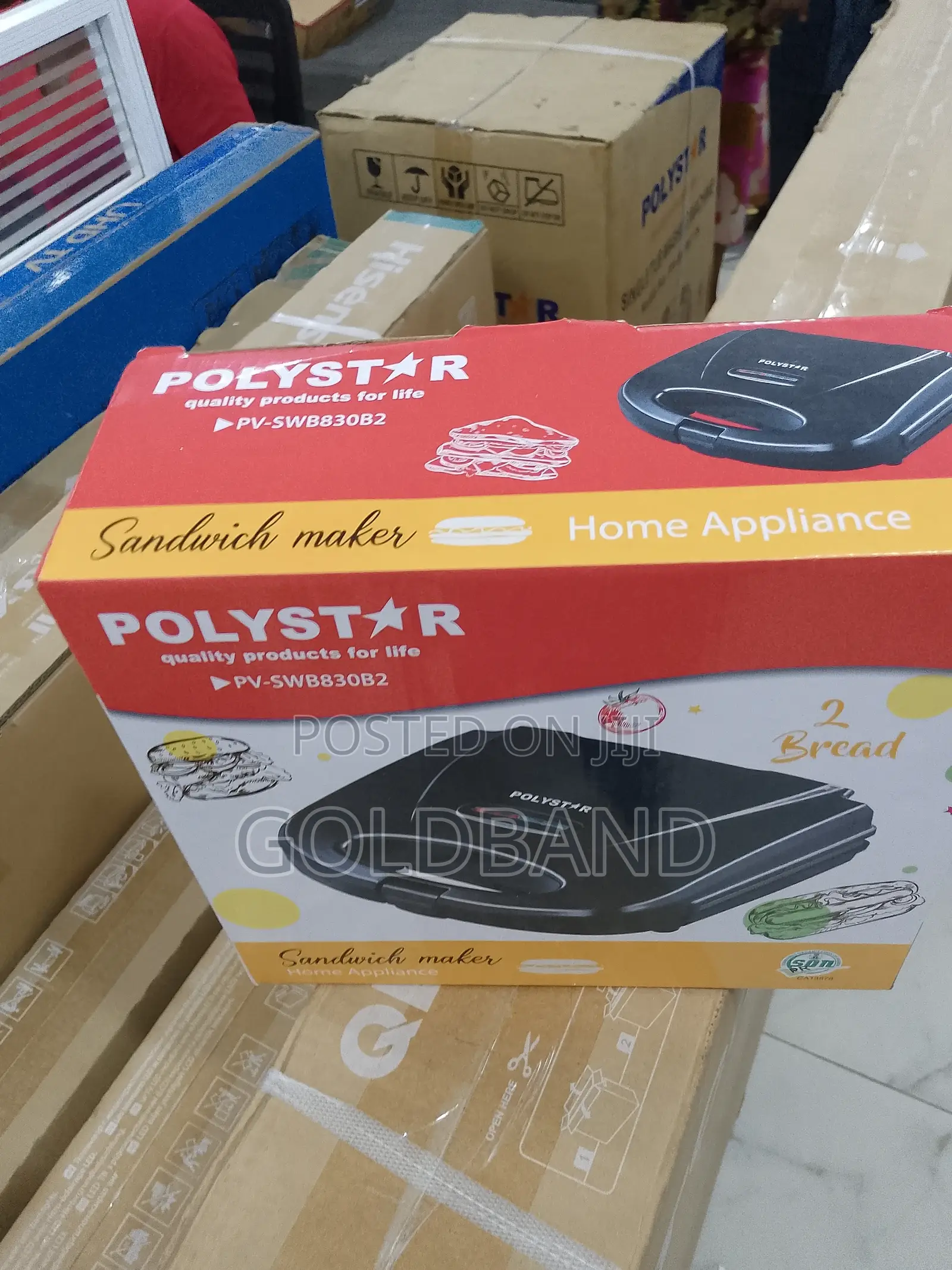 Polystar 2 Slices Modern Sandwich Maker Pv-swb830b2