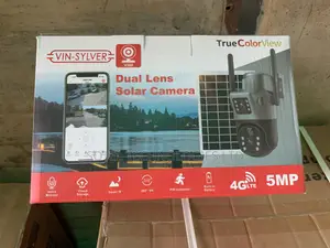 5mp V380pro Solar Powered CCTV Camera With Motion Tracking