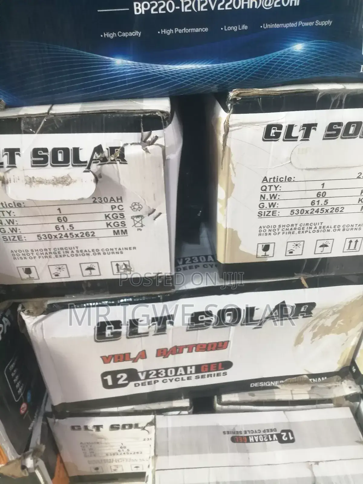 GLT Dry Cell Battery 230ah