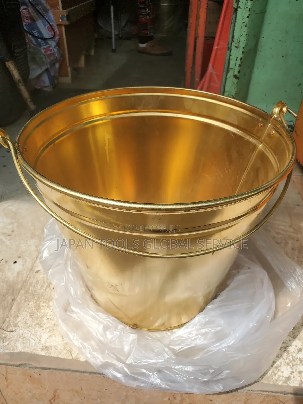 Non Spark Brass Bucket