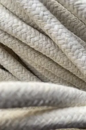 Grey/Offwhite Pipping Cotton Braided Upholstery/Hanging Rope
