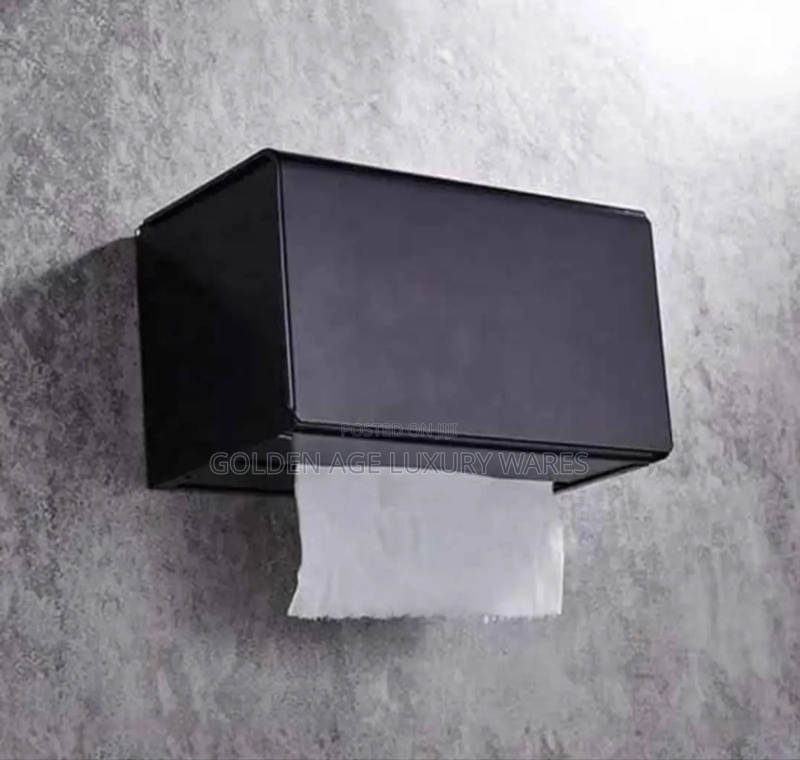 Black Tissue Box