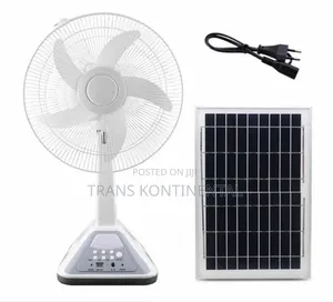 14 Inches Solar Rechargeable Fan Ac/Dc Dual Power