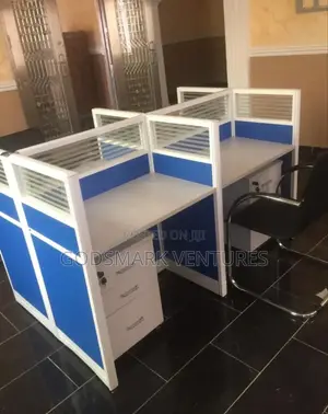Office Workstation in Blue Colour