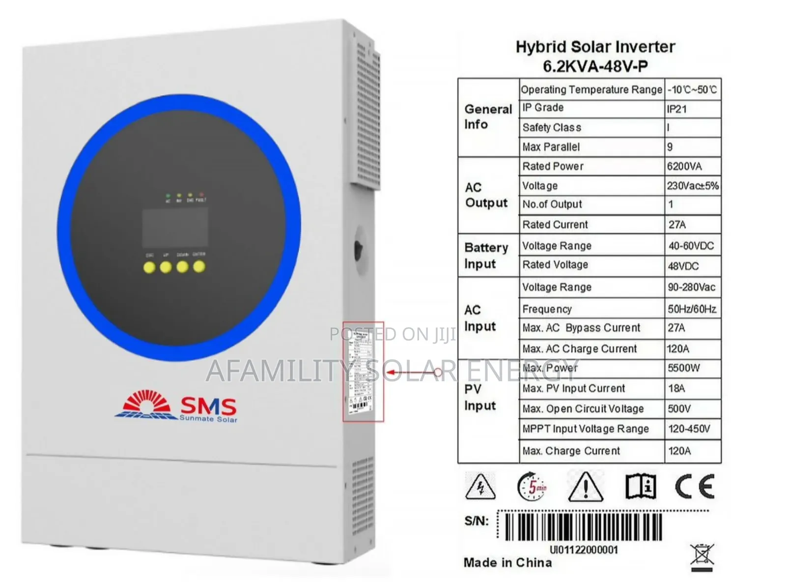 6.2kva 48v SMS Inverter