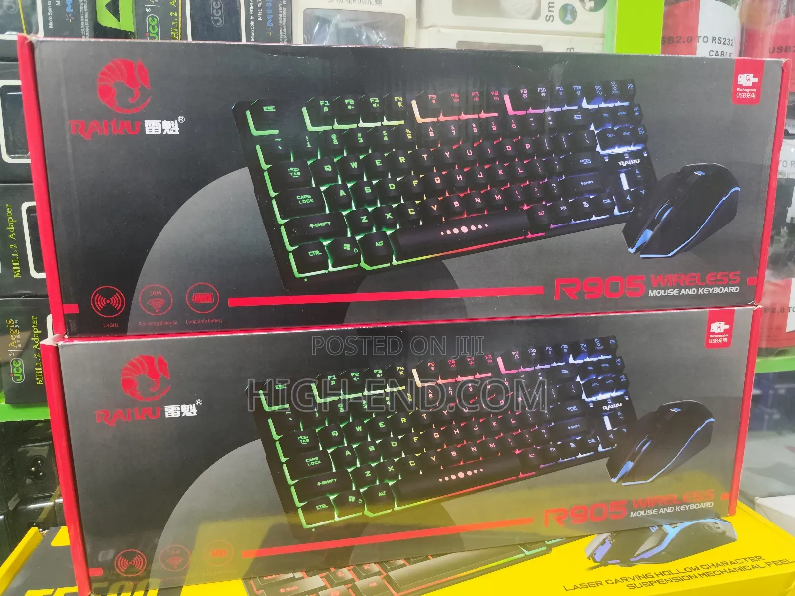 Raiku R905 RGB Wireless Keyboard and Mouse With Backlight