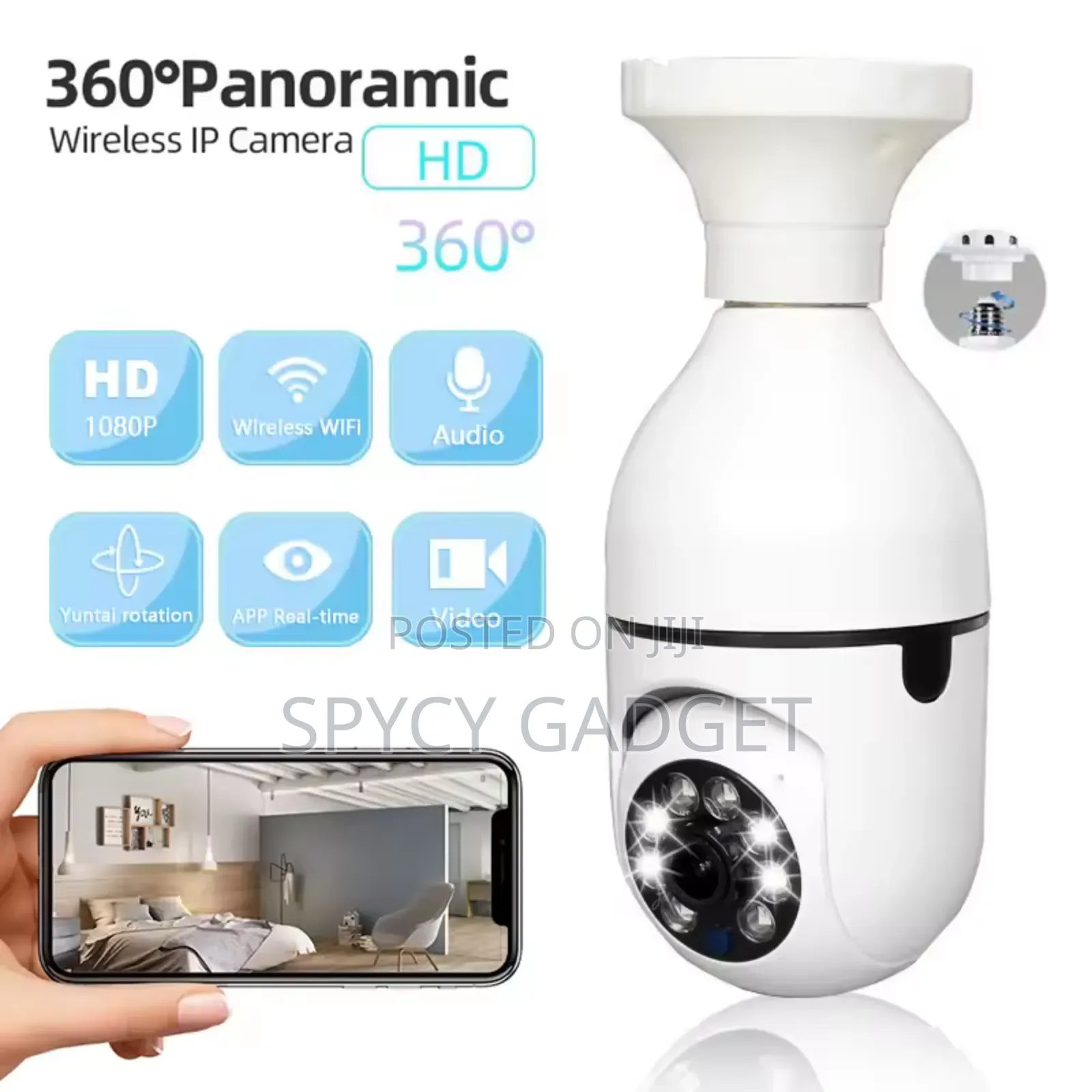 Hd Ptz Wifi Bulb Camera