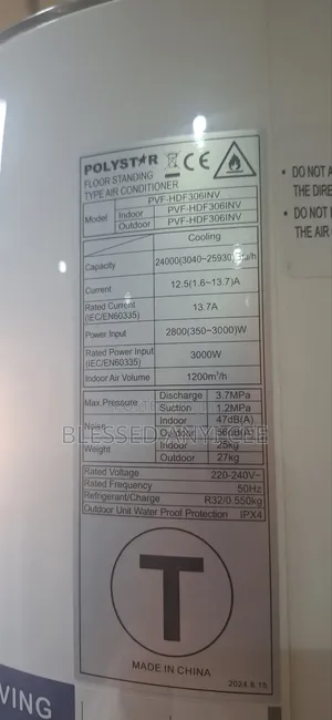 Polystar 3ton Inverter Floor Ac Super Cooling (Copper) R410a