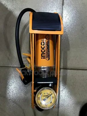 Ingco Foot Pump With Pressure Gauge