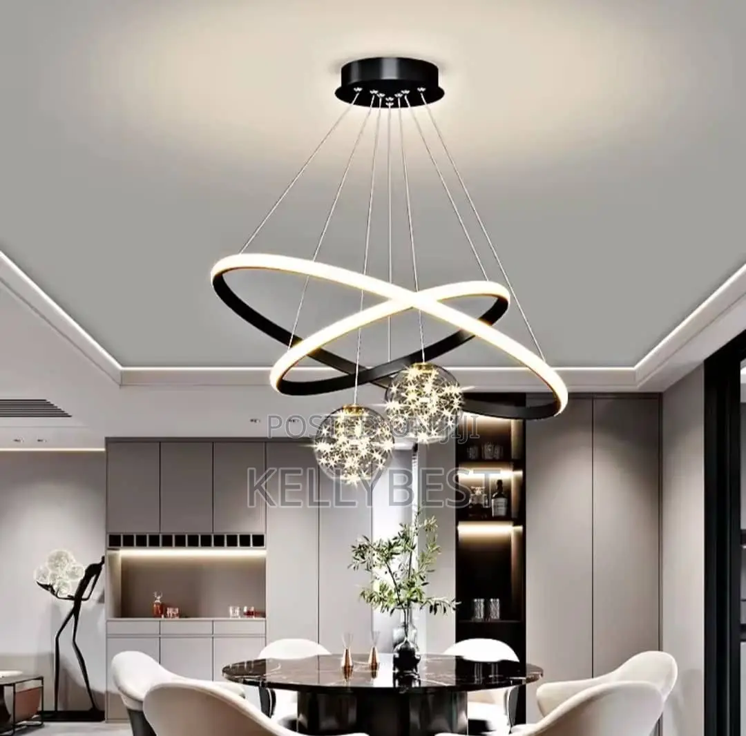 Black Led Chandeliar