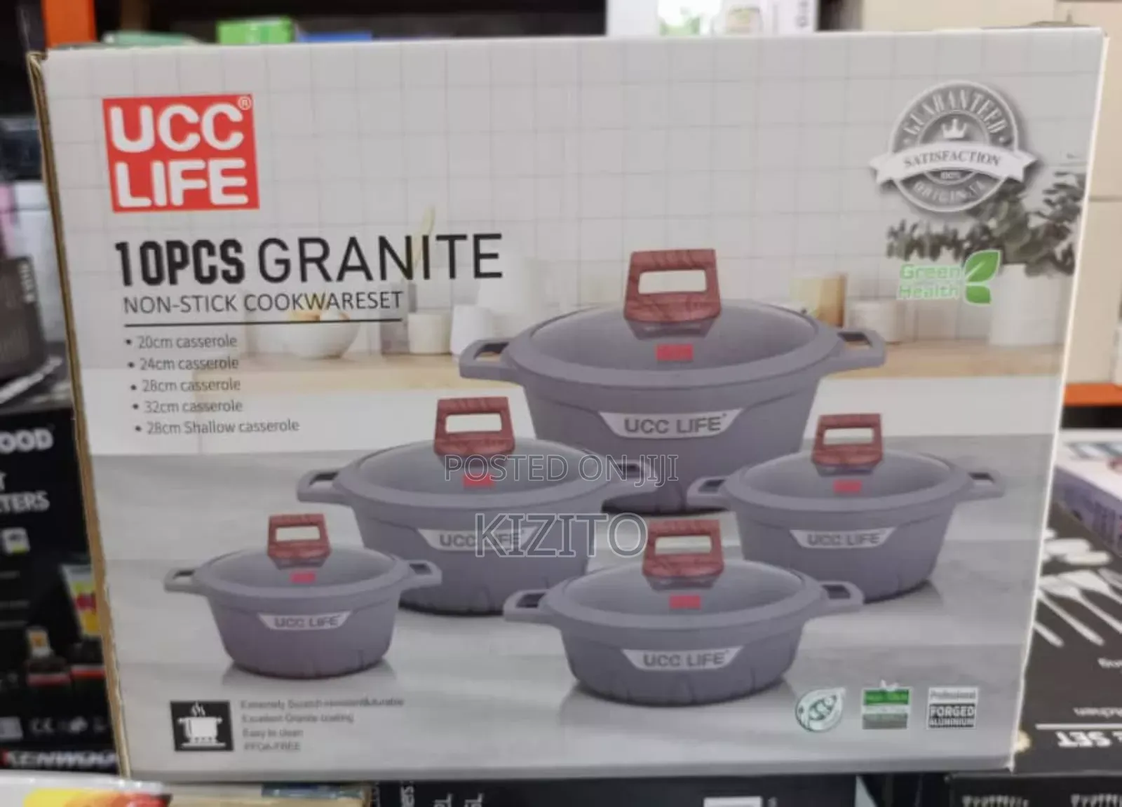 10pics Ucc Life Granite Nonstick Cookware Set