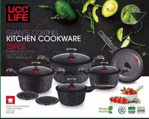 10pics Ucc Life Granite Coating Cookware Set