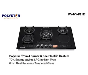 Polystar 87cm 4 Burner And 1 Electric Gasshub
