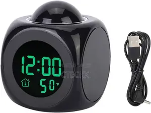 Photo - Led Projector Multifunctional Digital Alarm Clock