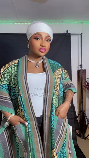 Aso Oke and Ankara Fabric Kimono Jacket