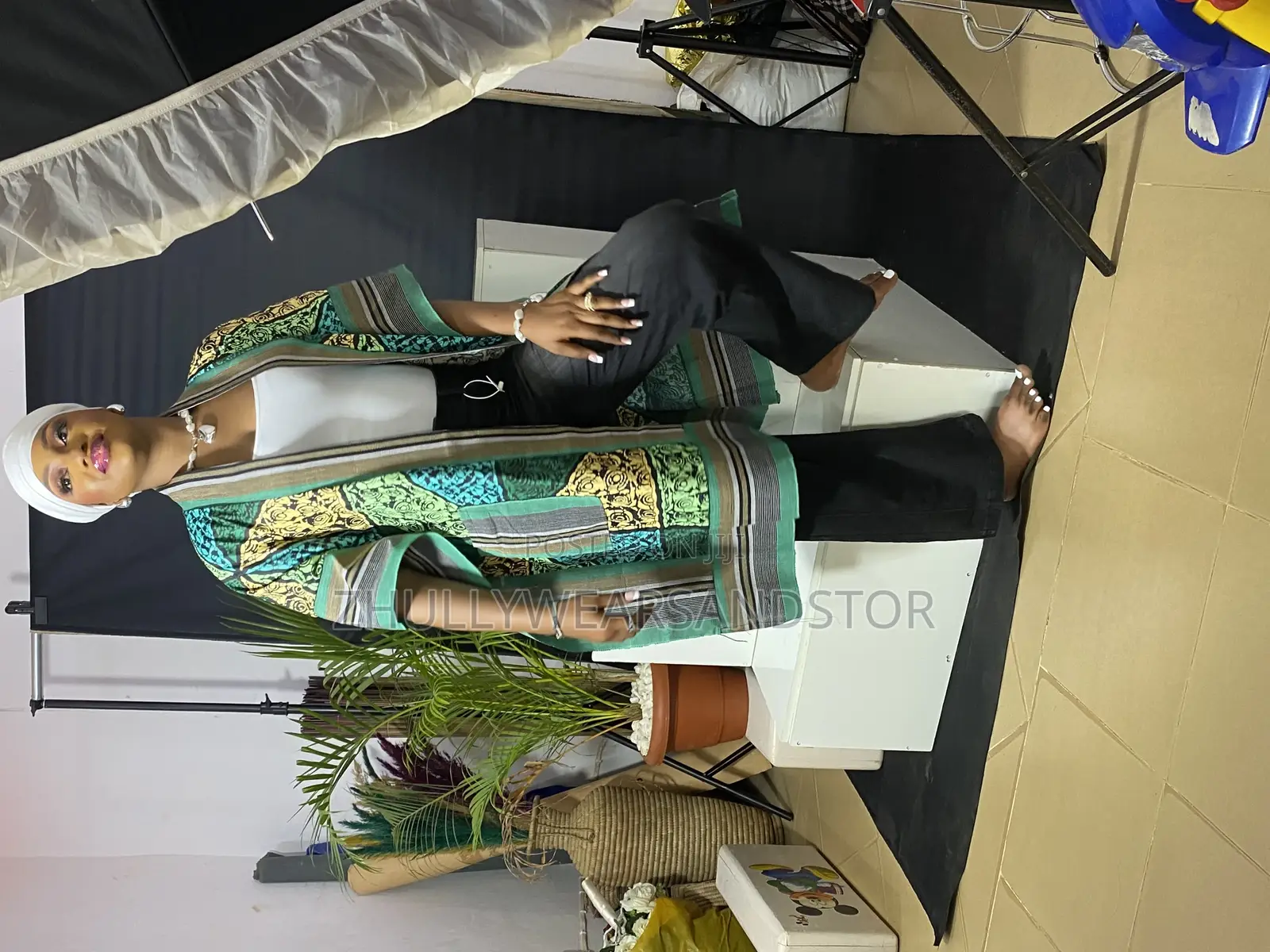 Aso Oke and Ankara Fabric Kimono Jacket