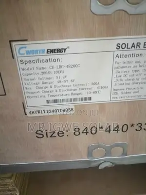 Cworth Energy 10kwh Lithium Iron Battery