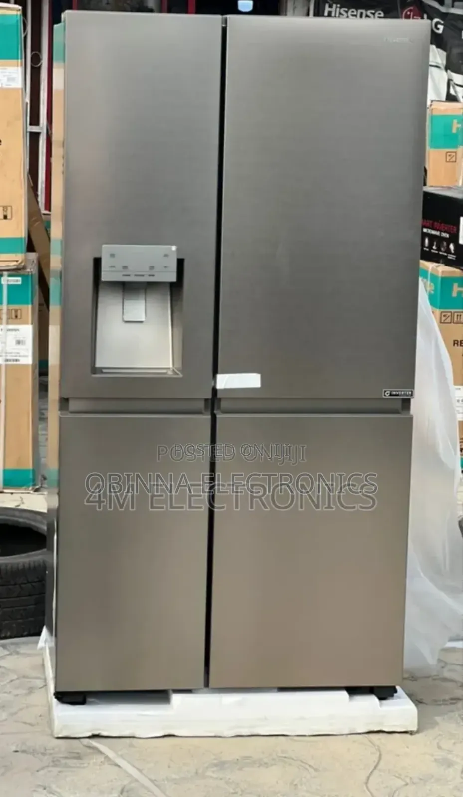Brand New Hisense Side-Side 514l Fridge>Dispenser>Ice Maker>