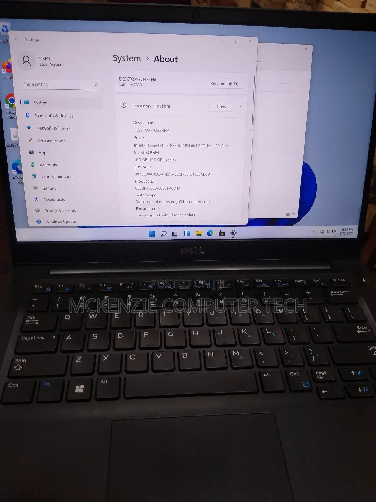 Laptop Dell Latitude 7390 16GB Intel Core i5 SSD 256GB