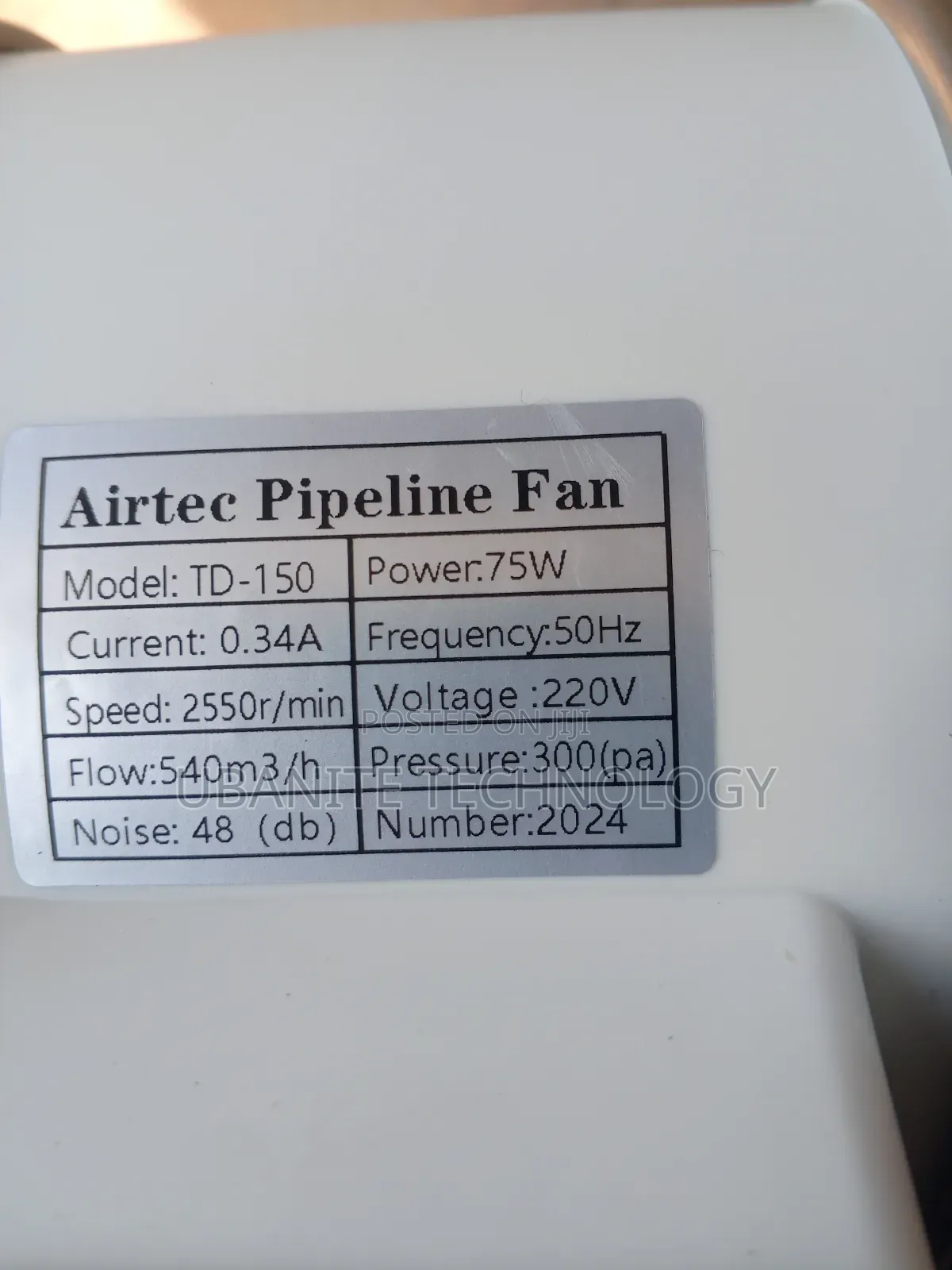 6" Inline Ducting Inline Fan