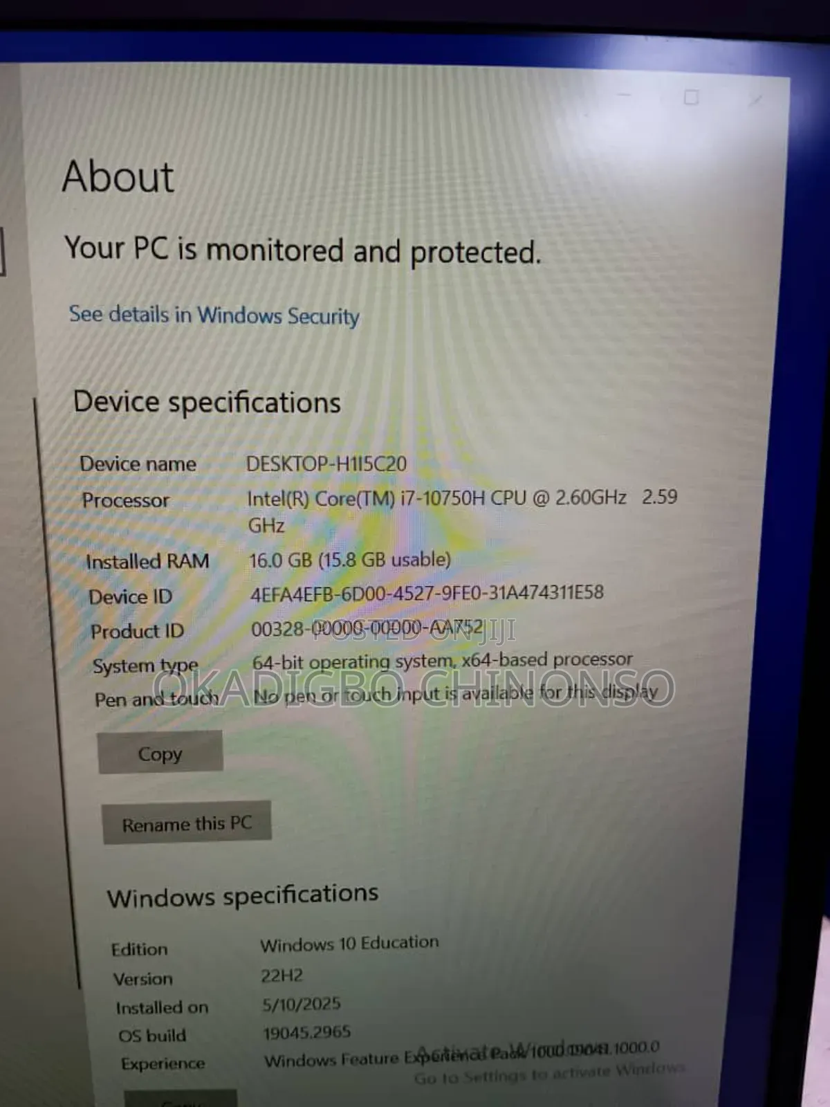 Laptop HP Omen 15 16GB Intel Core I7 SSD 512GB