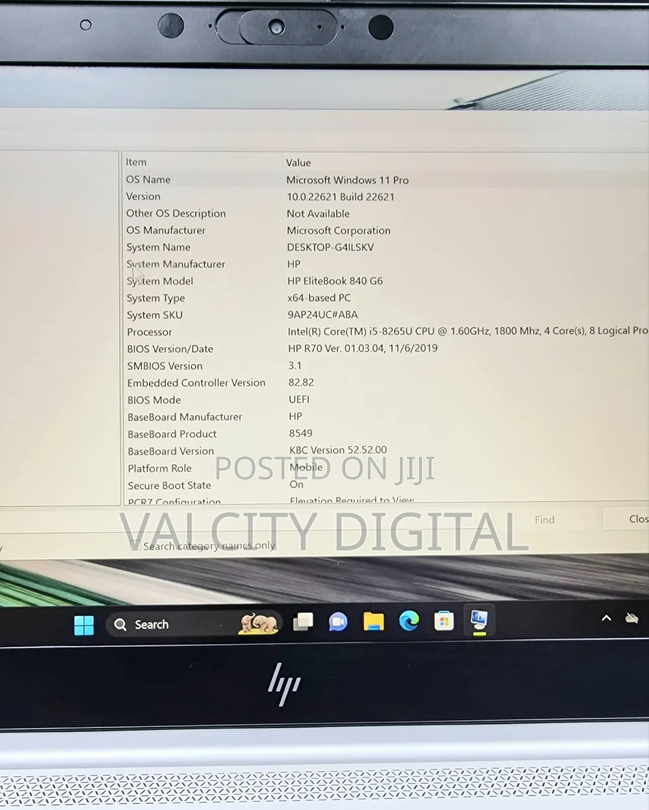 Laptop HP EliteBook 840 G6 8GB Intel Core i5 SSD 256GB