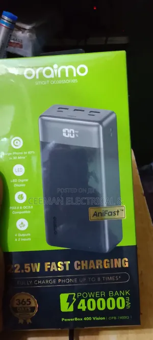 40000arms Oraimo Power Bank