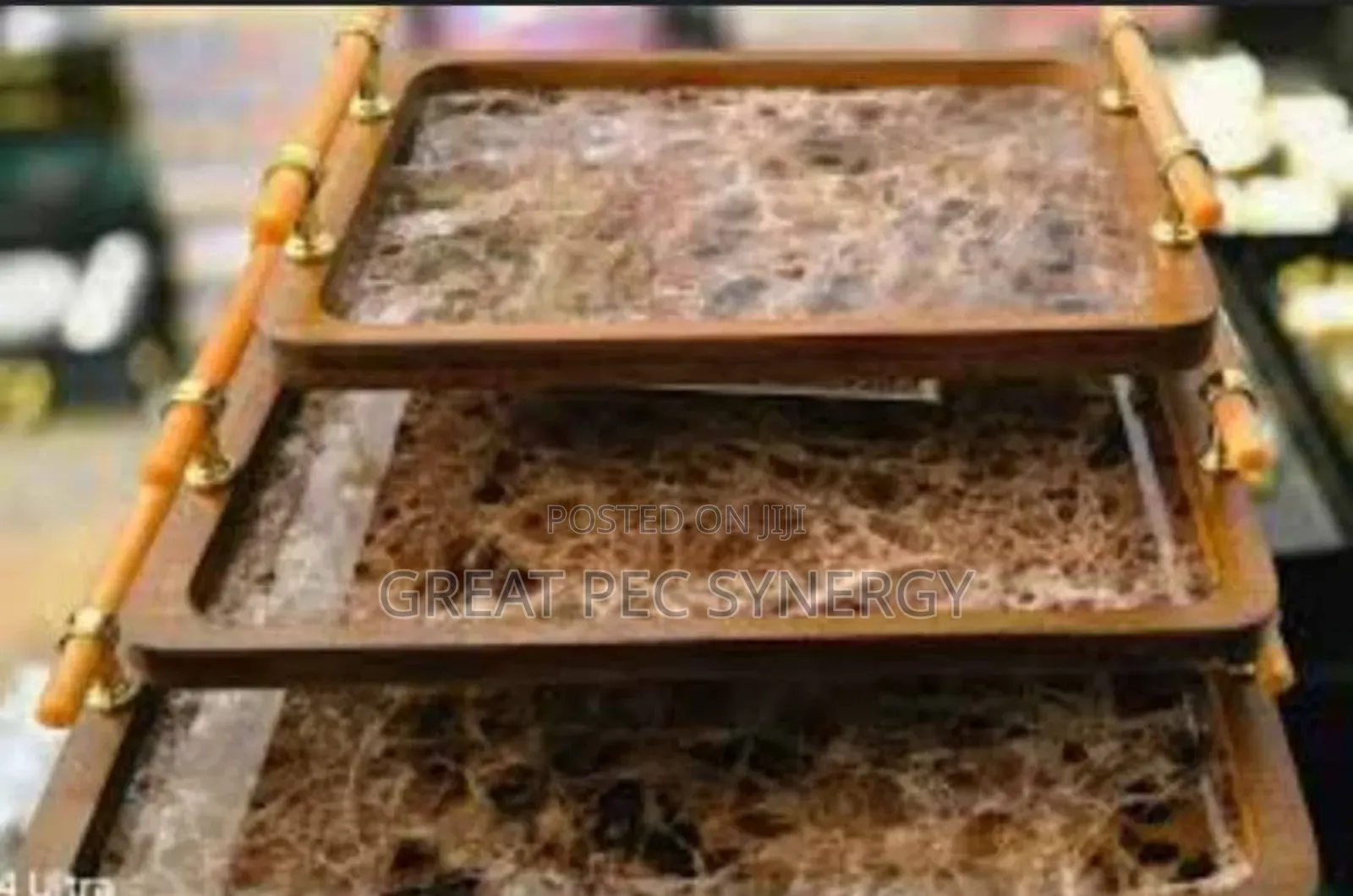Bamboo 3 Set Serving Tray
