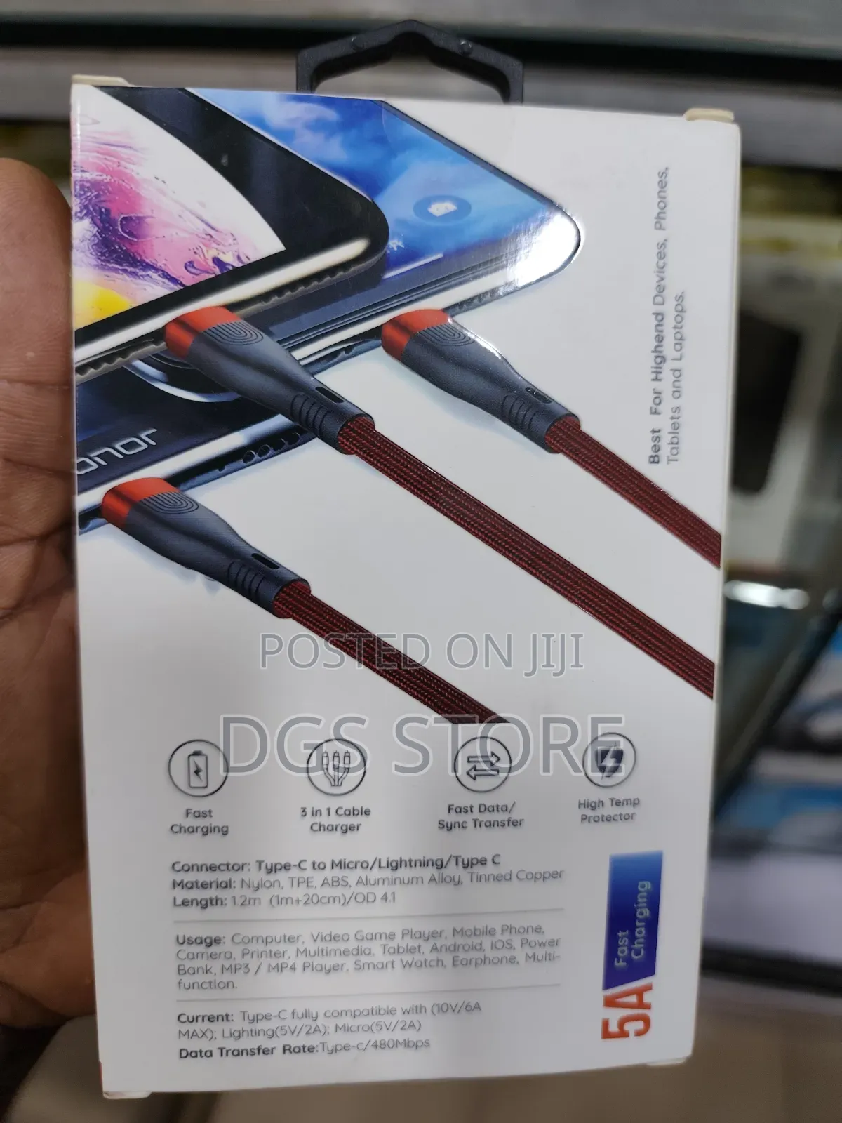 Digifon Red Cheetah 3in1 Cable