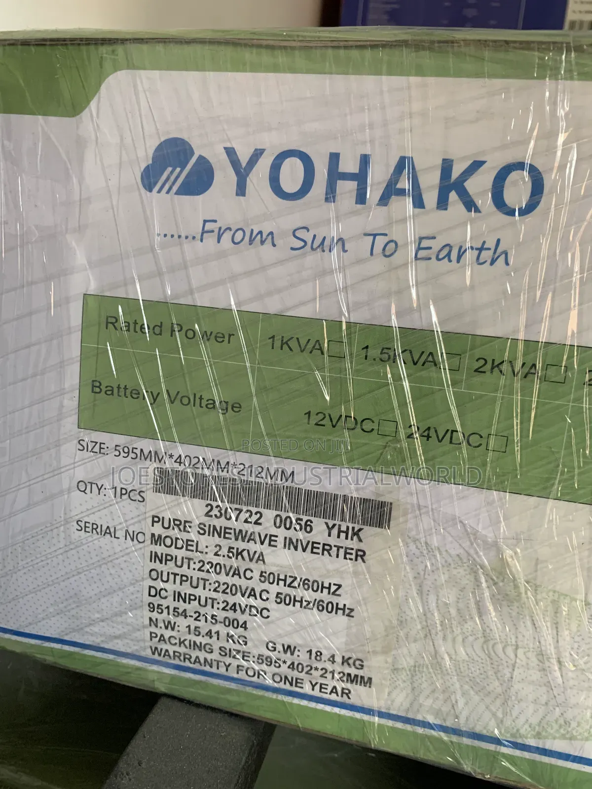 Yohako Solar Inverter 2.5kva 24v