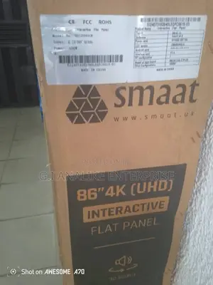 Smaat 86" (Uhd)Interactive Flat Panel With (13mp) Camera