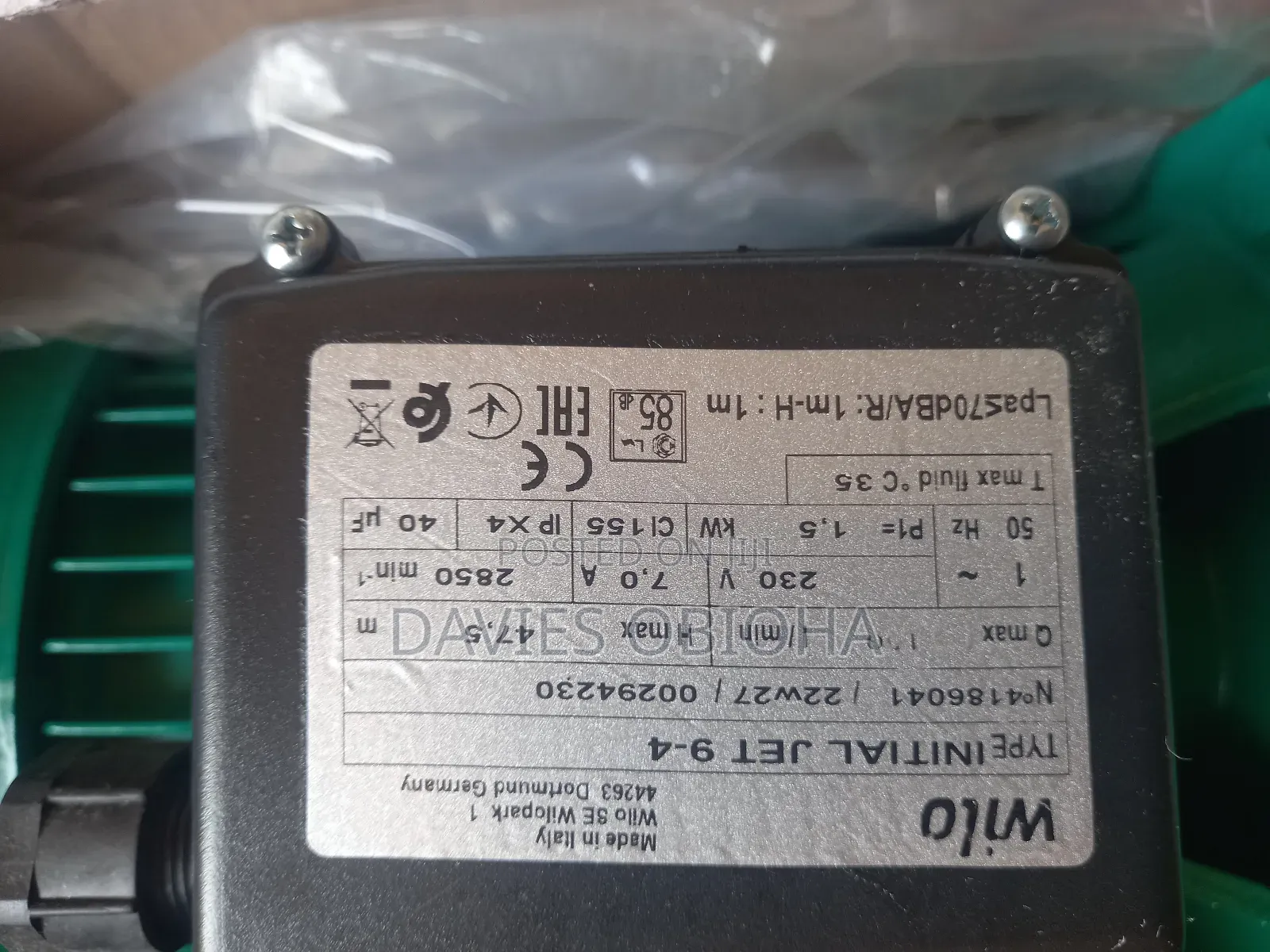 2hp Wilo Surface Pump