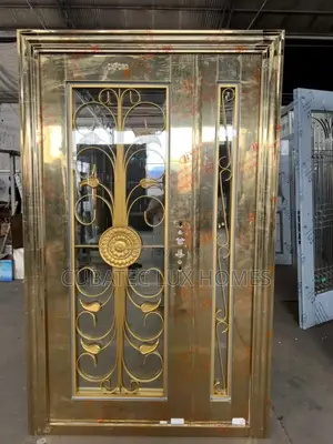 4ft Gold Glass Door