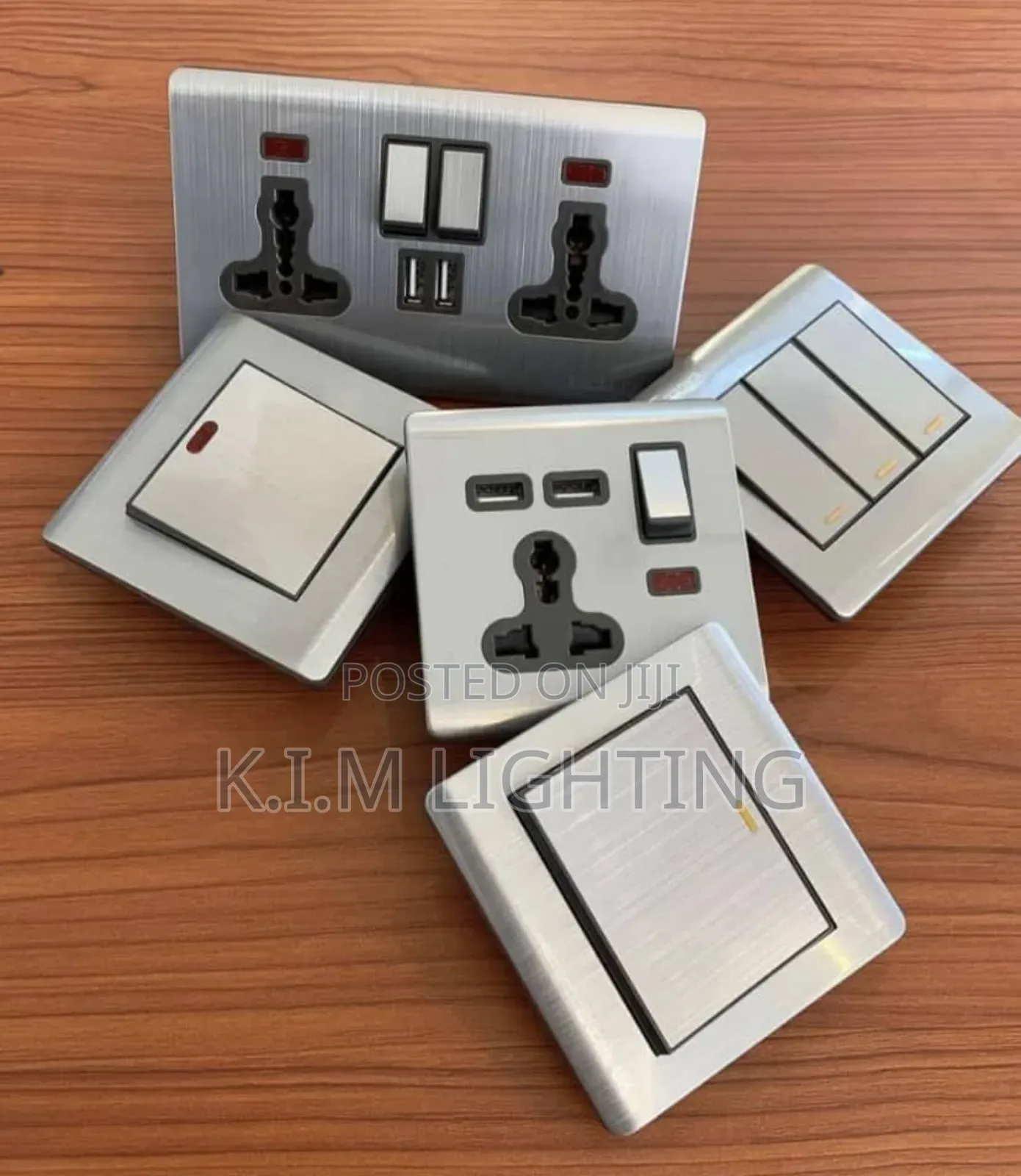 Original Silver Switches and Sockets