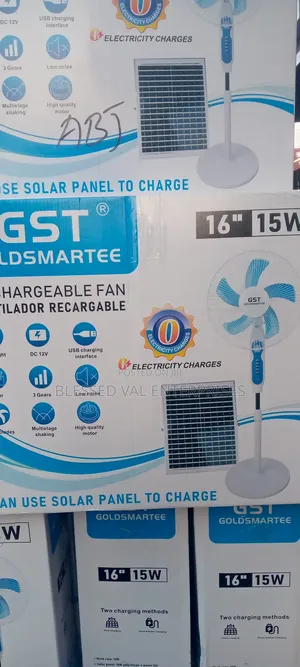 16 Inches GST Goldsmartee Rechargeable Fan