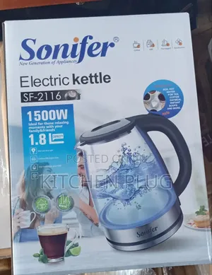 Sonifer Led Blue Light Electric Transparent Kettle 1.8 L