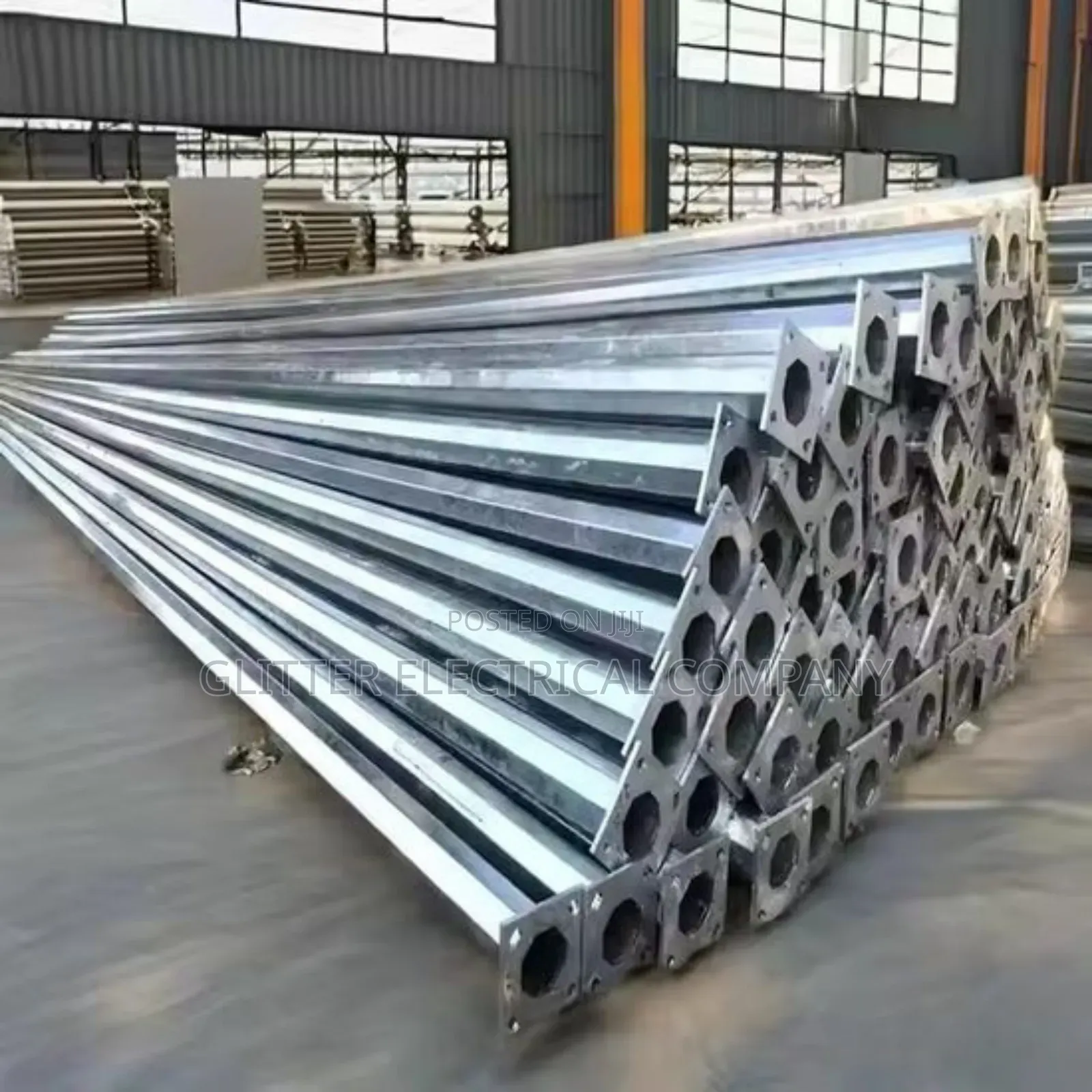 Galvanized Solar Lights Pole for Commercial Roads.