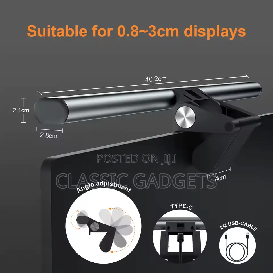 Monitor Light Bar With 1080p Webcam 40cm Touch Screen Bar