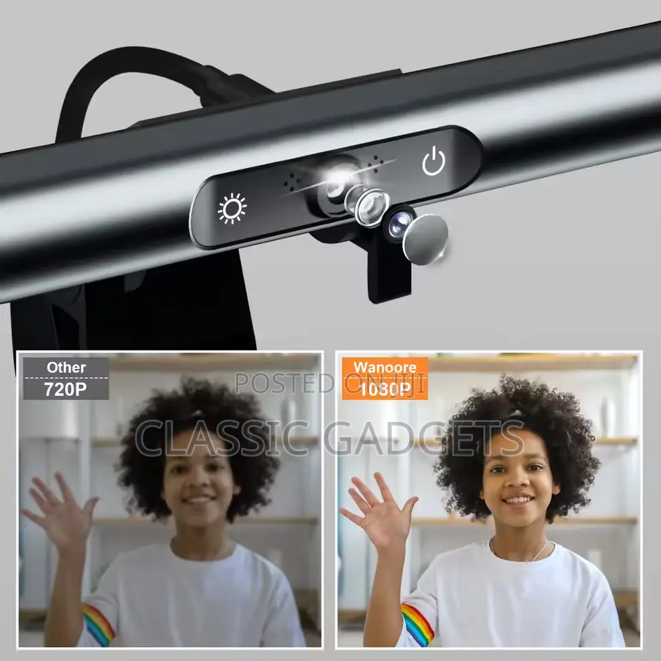 Monitor Light Bar With 1080p Webcam 40cm Touch Screen Bar