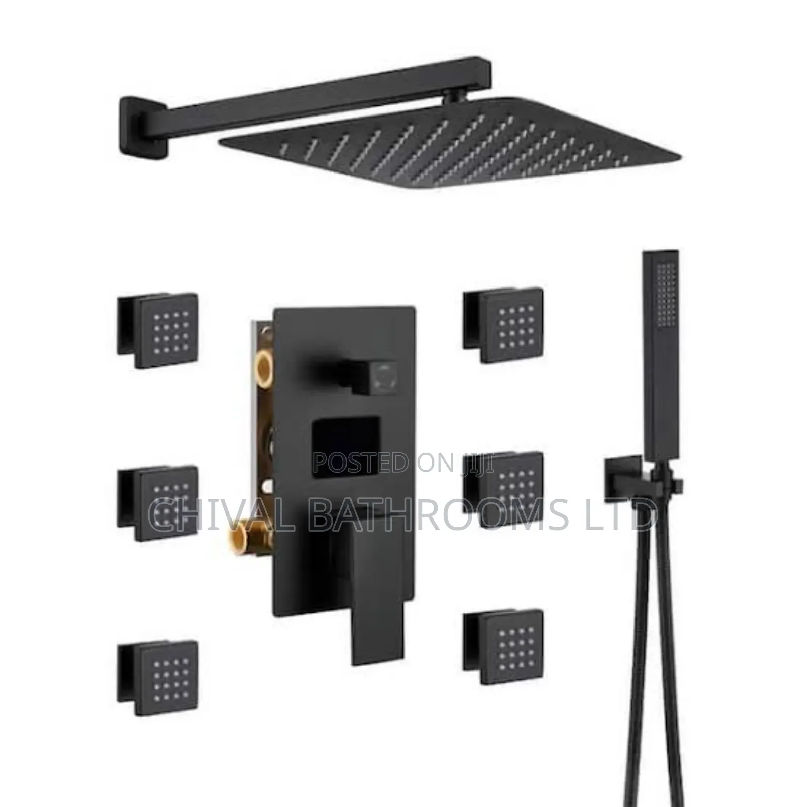 Concealed Shower With Wall Jet