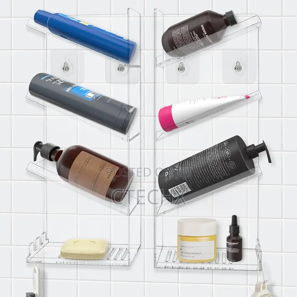 Acrylic Shower Caddy, Rust Proof 2 Pack Shower Organisers