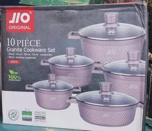 Jio 10pcs Healthy Premium Marble Granite Non Stick Cookware